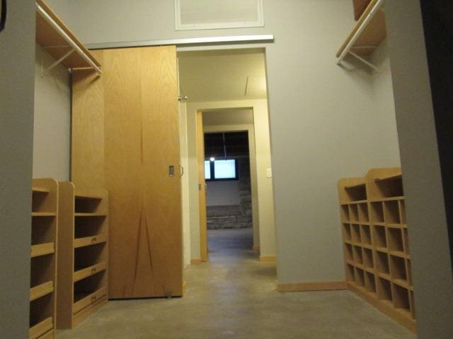 view of walk in closet