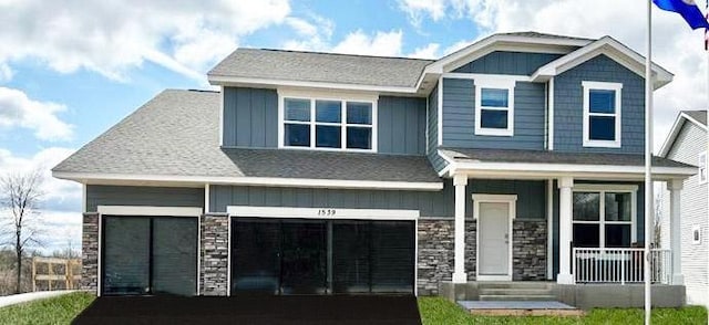 view of front of property with a porch