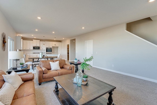 view of carpeted living room