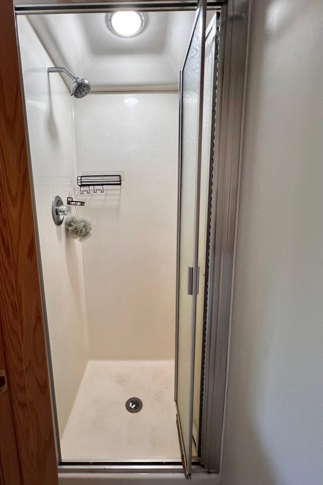 bathroom with a shower