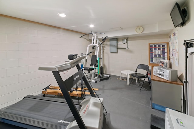 view of exercise room