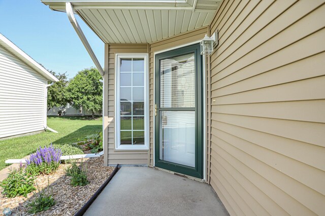 view of doorway to property