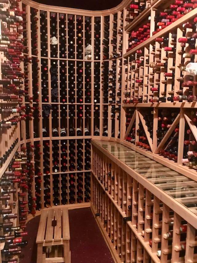 view of wine cellar