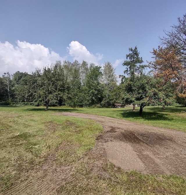 view of property's community featuring a lawn