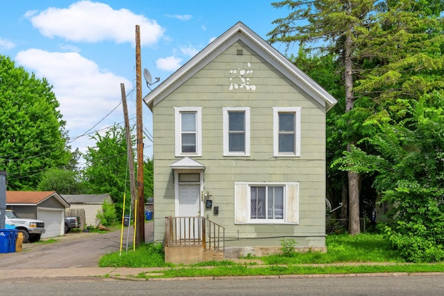 view of property featuring a garage