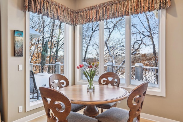 view of dining space