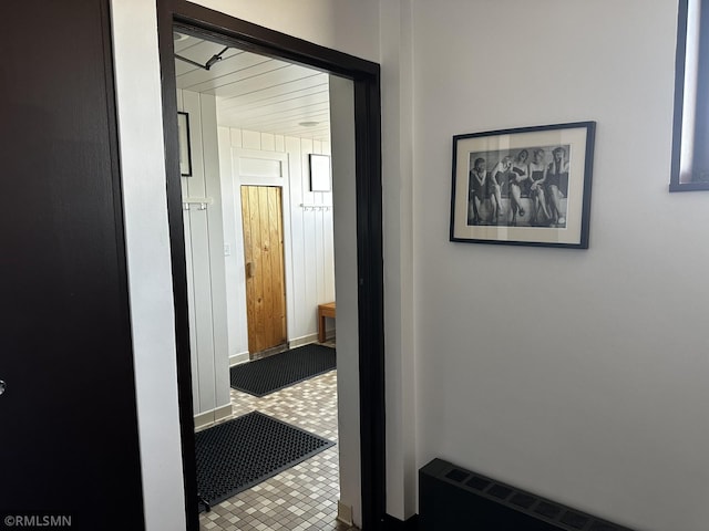 hallway featuring visible vents