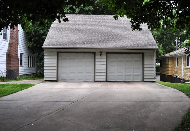 garage with central AC