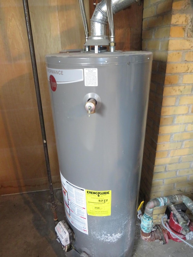 utilities featuring gas water heater