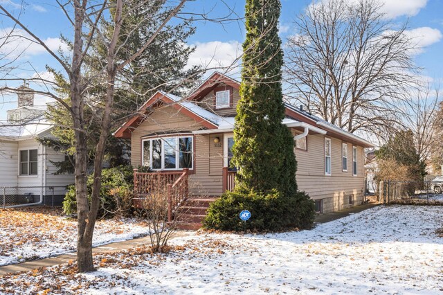 view of bungalow-style home