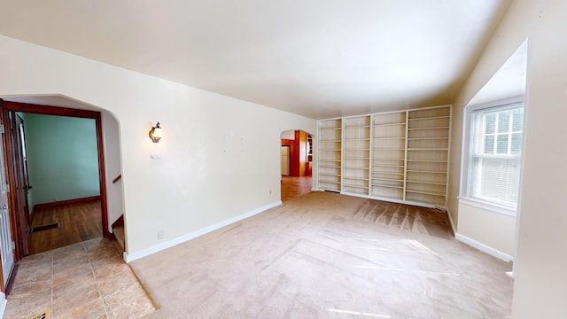 view of carpeted spare room