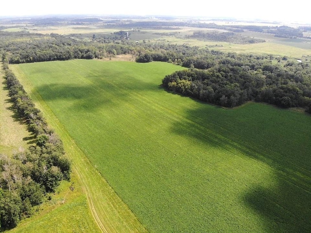 aerial view featuring a rural view