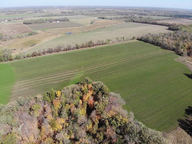 bird's eye view featuring a rural view