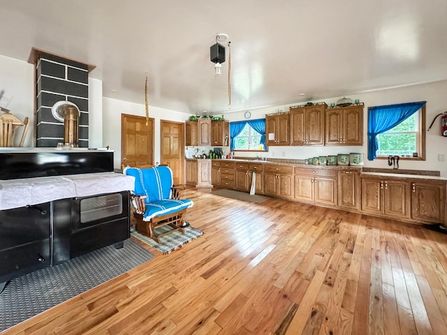 kitchen featuring light hardwood / wood-style flooring