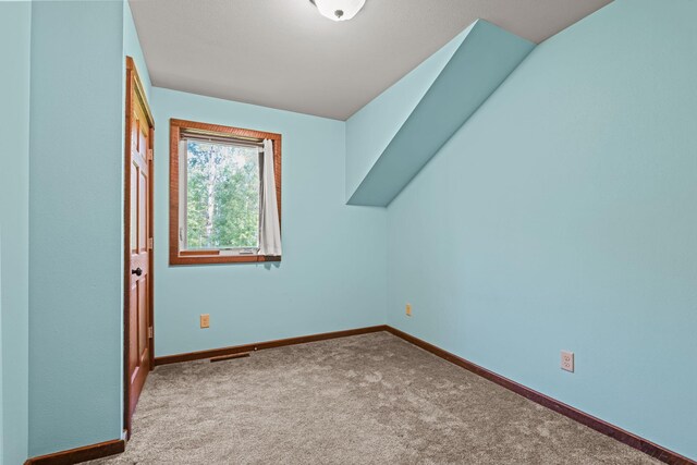 additional living space with light carpet