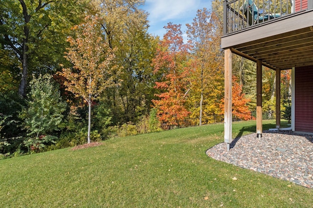 view of yard with a patio area