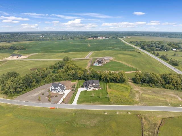 drone / aerial view featuring a rural view