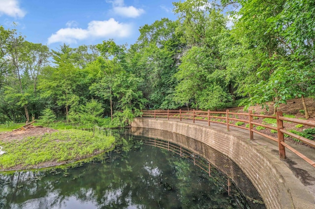 view of property's community featuring a water view