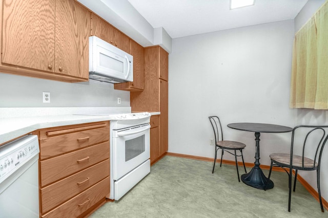 kitchen featuring white appliances