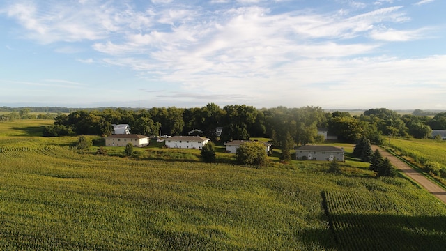 drone / aerial view featuring a rural view