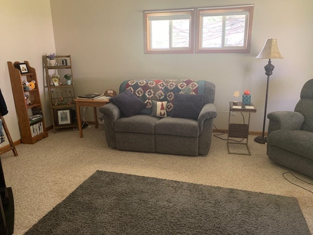 view of carpeted living room