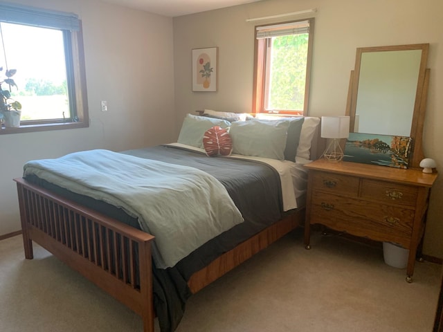 view of carpeted bedroom