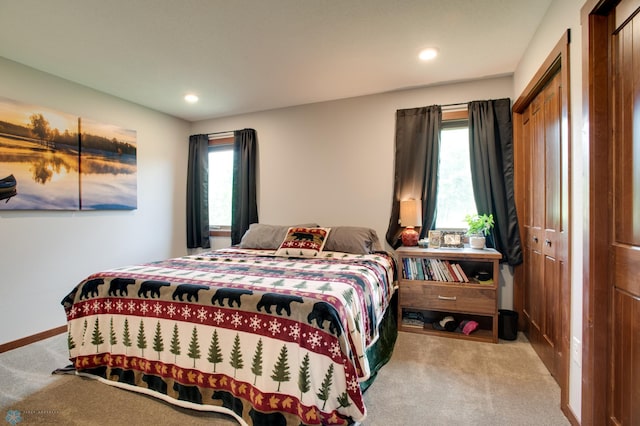 view of carpeted bedroom