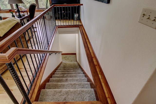 staircase with baseboards