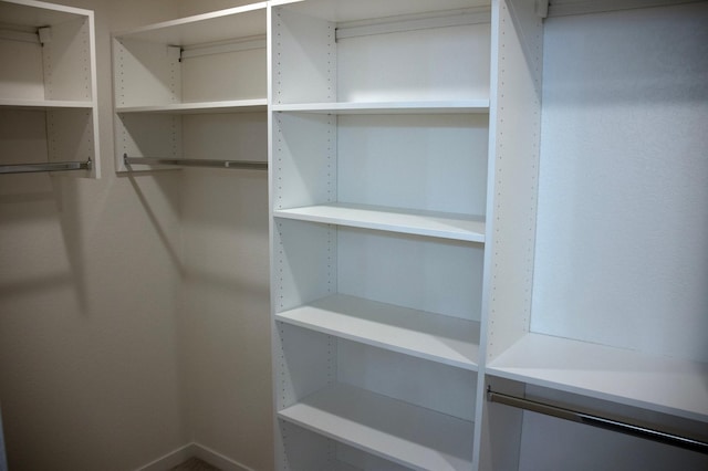 view of walk in closet