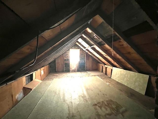 view of attic