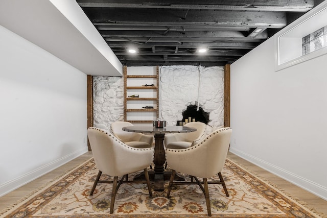 dining area featuring hardwood / wood-style flooring