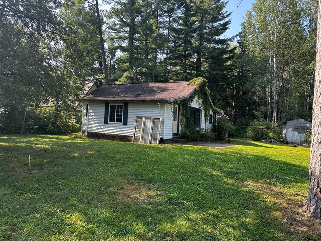 exterior space with a front lawn