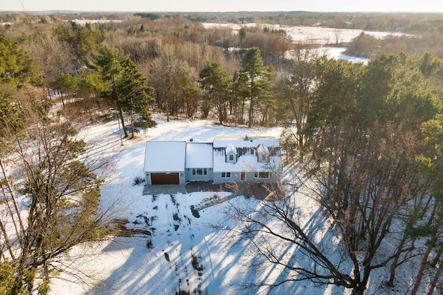 view of snowy aerial view