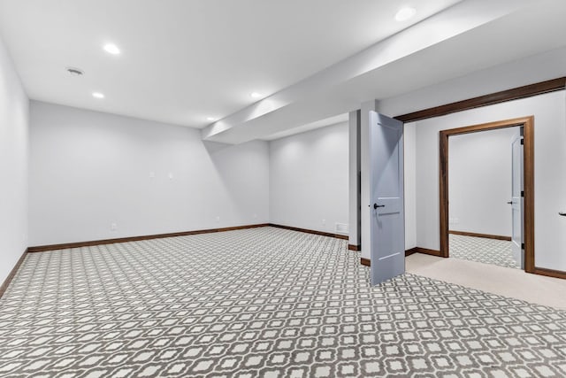 5534 Conifer Trl, Minnetonka, MN 55345 - finished below grade area featuring baseboards, recessed lighting, and carpet