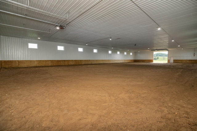 interior space with concrete floors