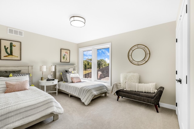 view of carpeted bedroom