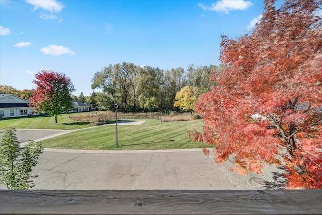 exterior space with a lawn