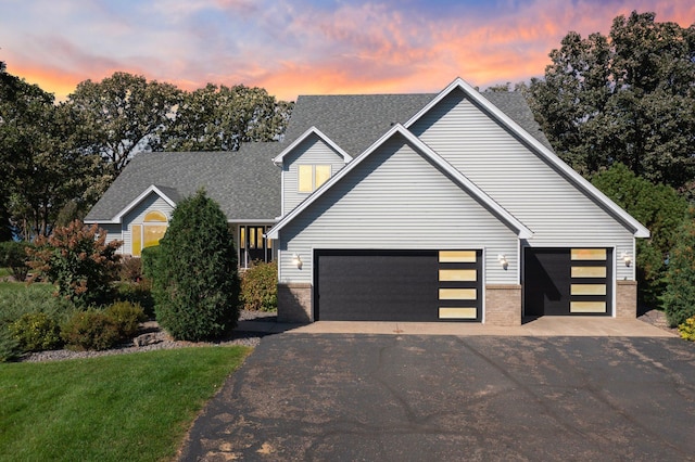 view of front facade with a garage