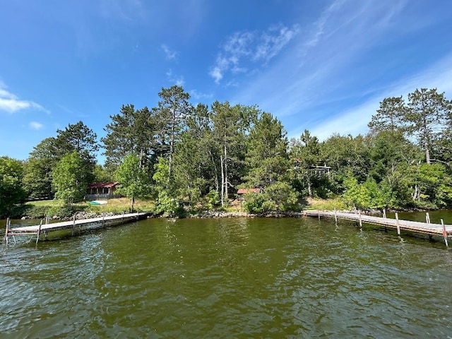 7155 Oak Narrows Rd, Greenwood Twp, MN 55723 - dock area featuring a water view
