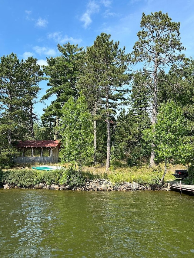 7155 Oak Narrows Rd, Greenwood Twp, MN 55723 - dock area with a water view