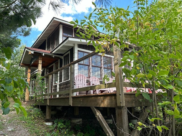 7155 Oak Narrows Rd, Greenwood Twp, MN 55723 - back of house with a deck