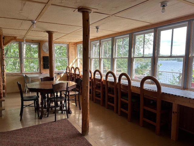7155 Oak Narrows Rd, Greenwood Twp, MN 55723 - dining area with a water view