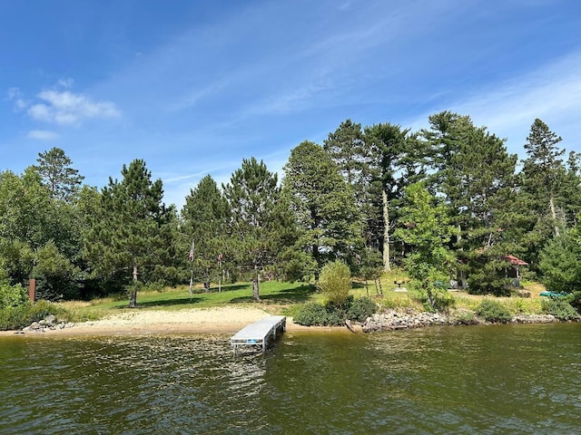 7155 Oak Narrows Rd, Greenwood Twp, MN 55723 - water view featuring a boat dock