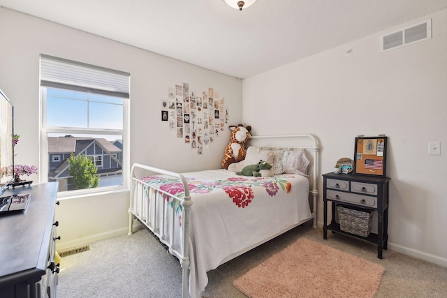 bedroom with carpet