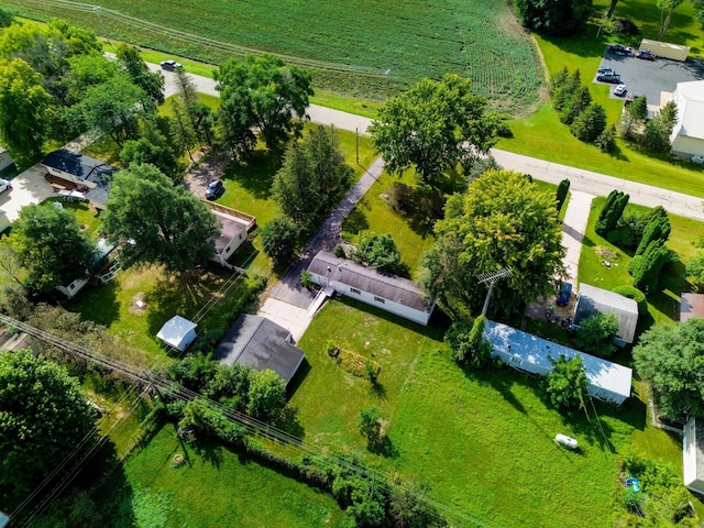 bird's eye view with a rural view