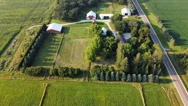 bird's eye view featuring a rural view