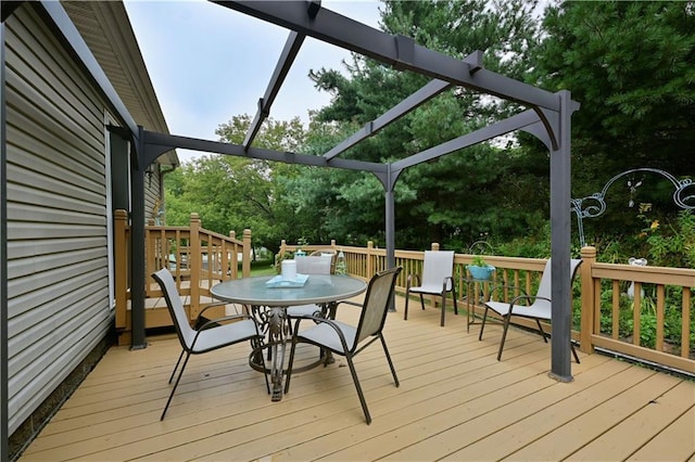 view of wooden terrace