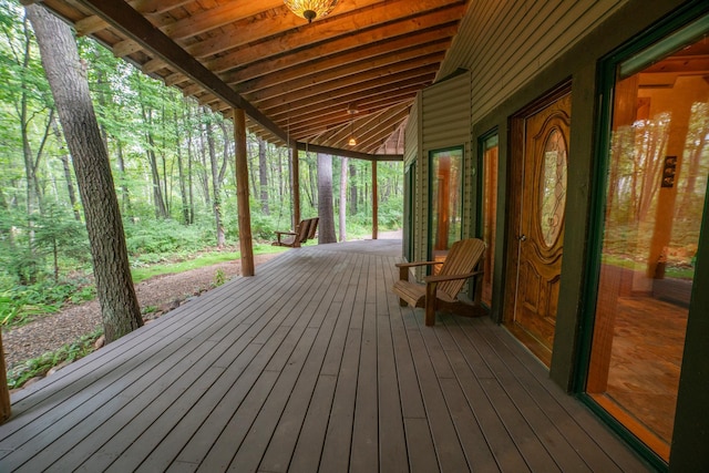 view of wooden deck