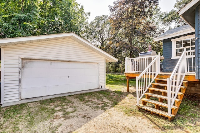 garage with wooden walls