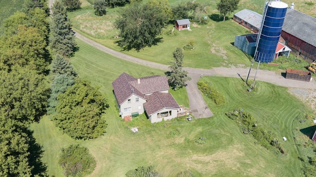 bird's eye view featuring a rural view